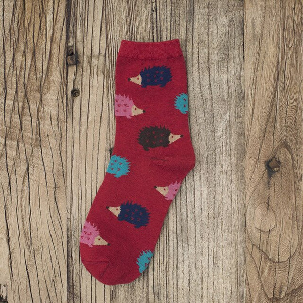 hedgehog patterned socks