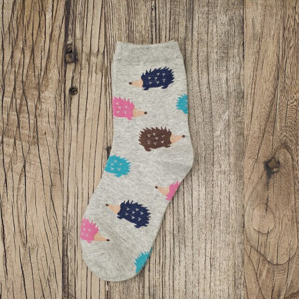 hedgehog patterned socks