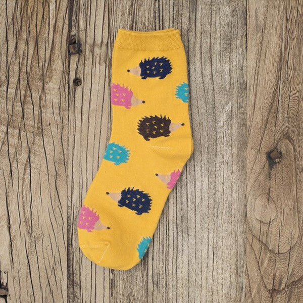 hedgehog patterned socks