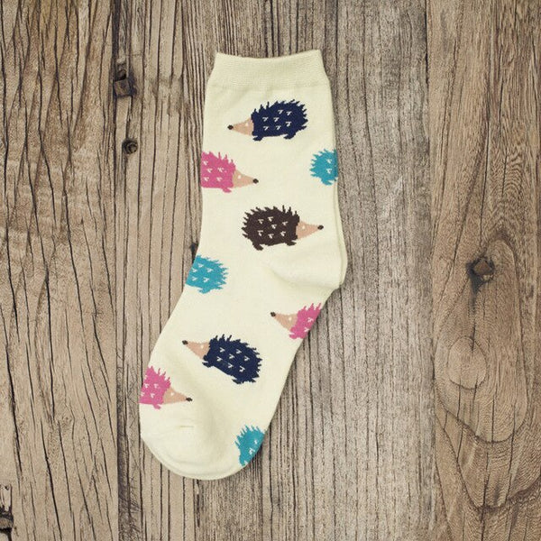 hedgehog patterned socks