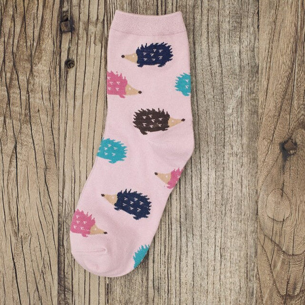 hedgehog patterned socks