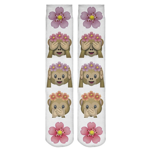 monkey patterned socks