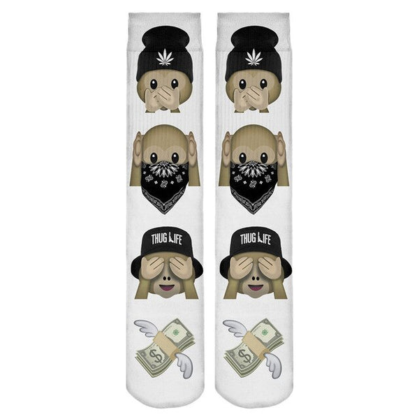 monkey patterned socks