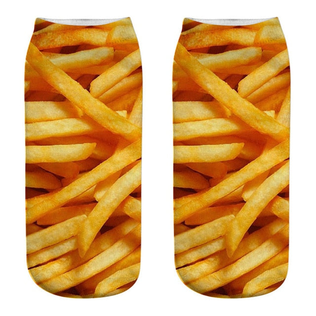 fast food mixed patterned socks