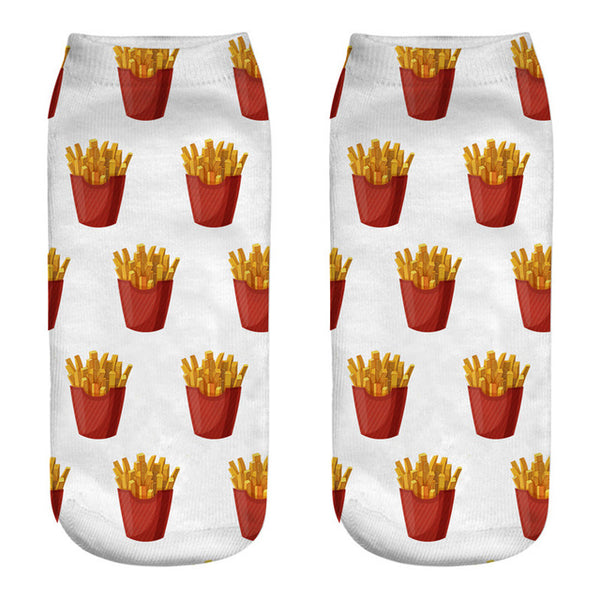 fast food mixed patterned socks