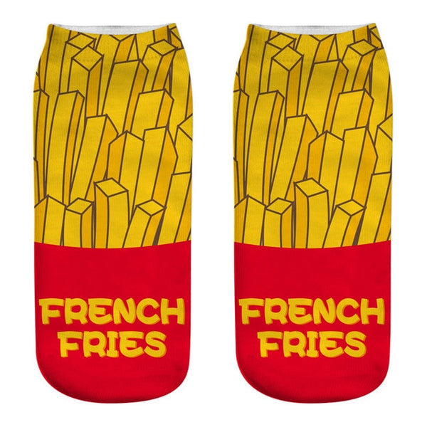 fast food mixed patterned socks