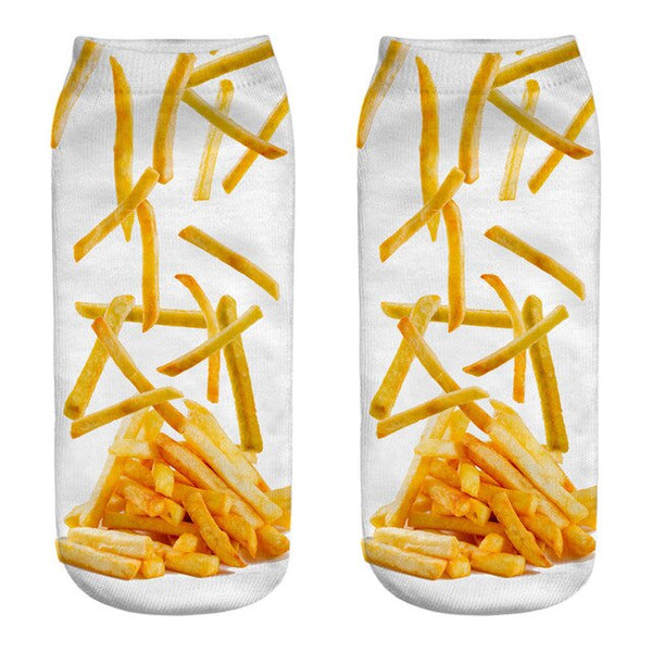 fast food mixed patterned socks