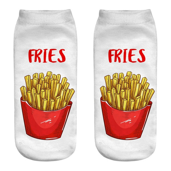 fast food mixed patterned socks