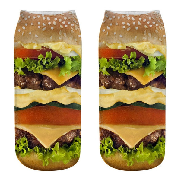 fast food mixed patterned socks