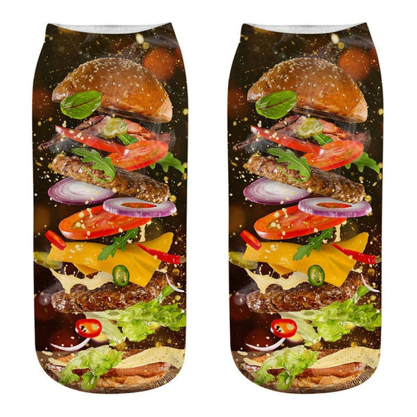 fast food mixed patterned socks