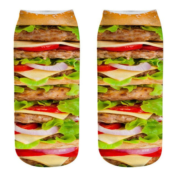 fast food mixed patterned socks