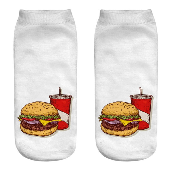 fast food mixed patterned socks