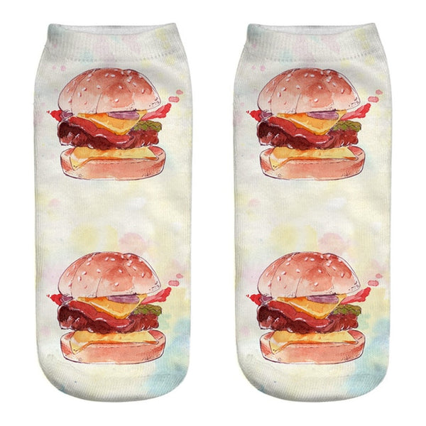 fast food mixed patterned socks