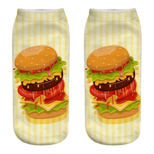 fast food mixed patterned socks