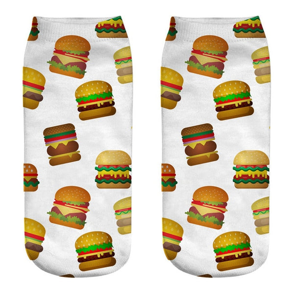 fast food mixed patterned socks