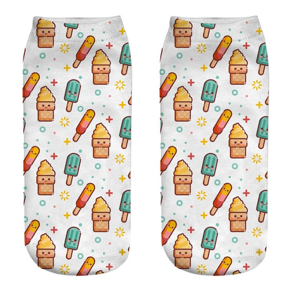 fast food mixed patterned socks