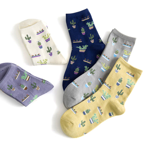 cactus patterned socks