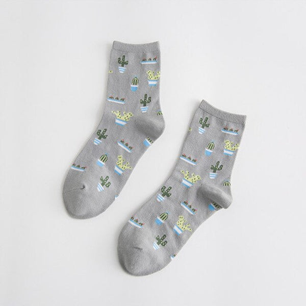 cactus patterned socks