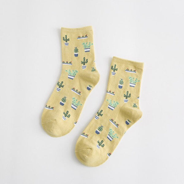 cactus patterned socks