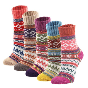 mixed patterned winter socks