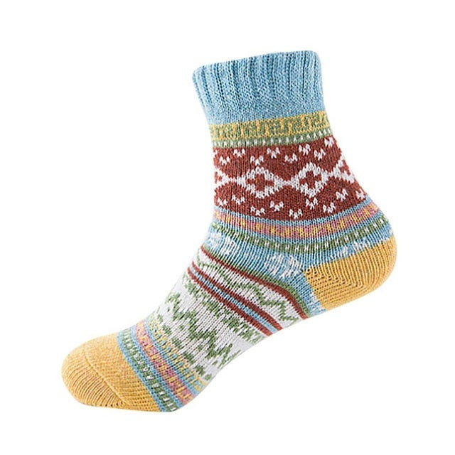 mixed patterned winter socks