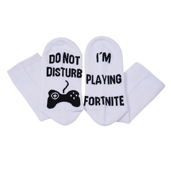 '' DO NOT DISTURB I'M GAMING'' socks