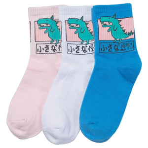 japanese dinosaur patterned socks