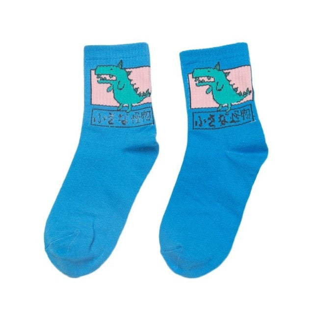 japanese dinosaur patterned socks