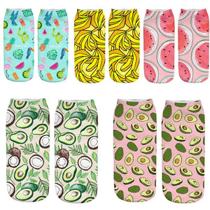 fruits patterned socks