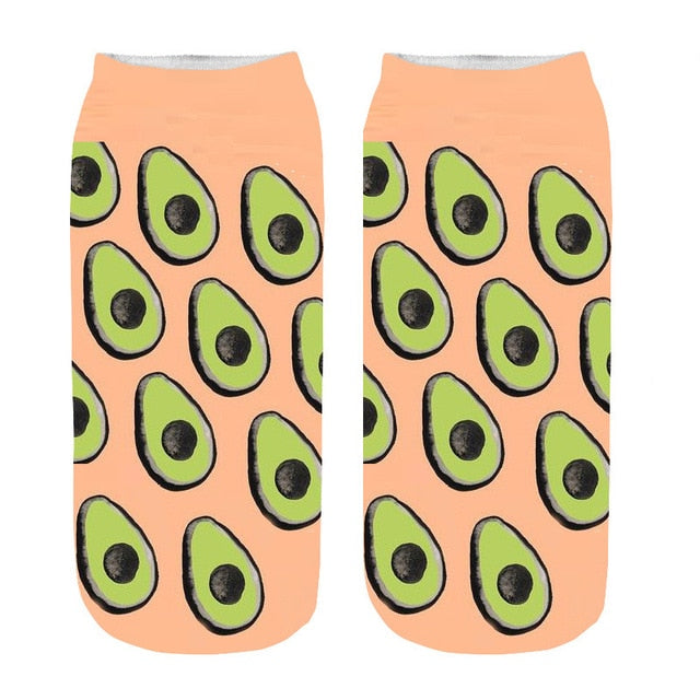 fruits patterned socks