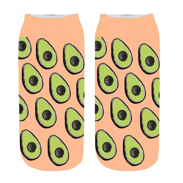 fruits patterned socks