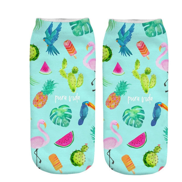 fruits patterned socks