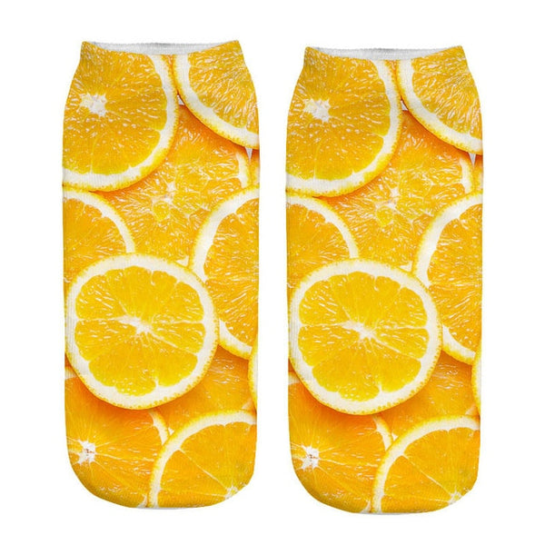 fruits patterned socks