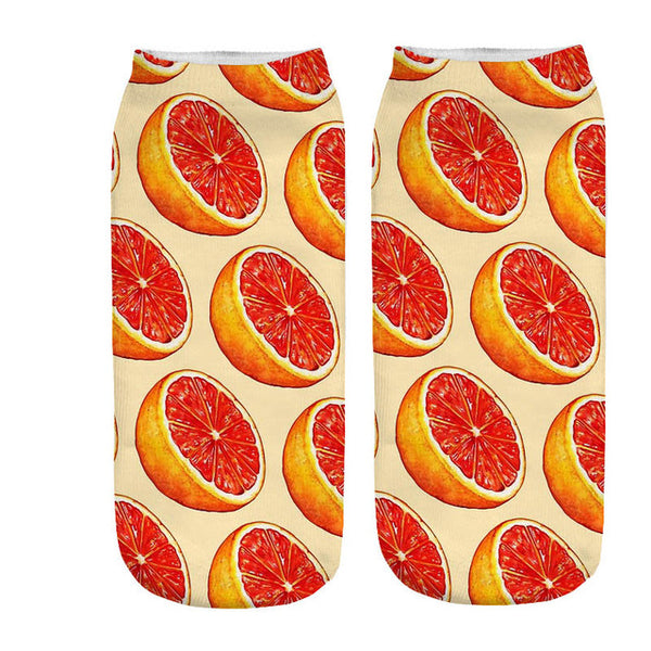 fruits patterned socks