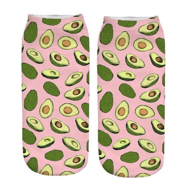 fruits patterned socks