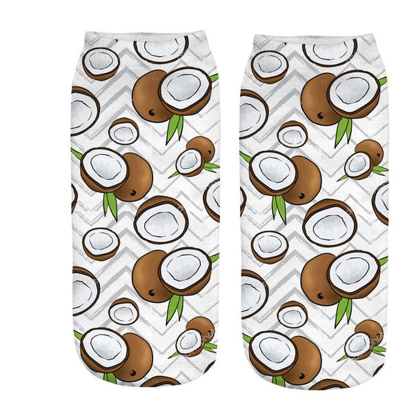 fruits patterned socks