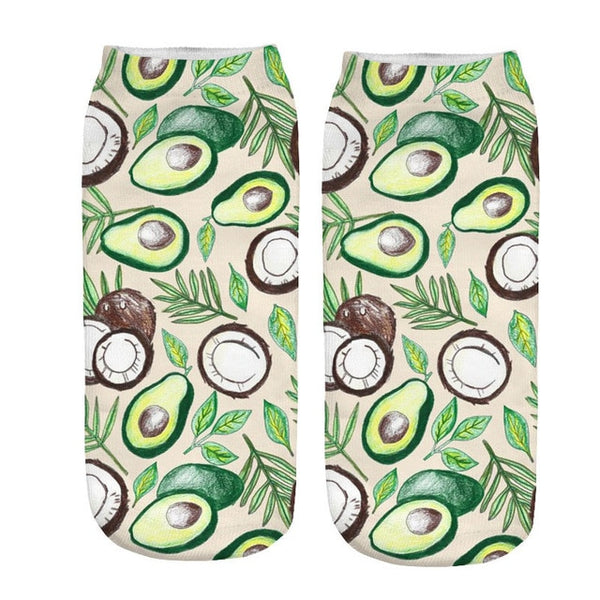 fruits patterned socks