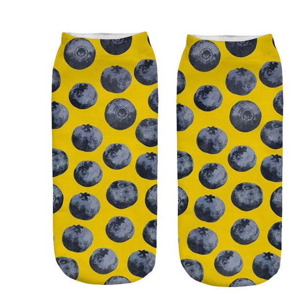 fruits patterned socks