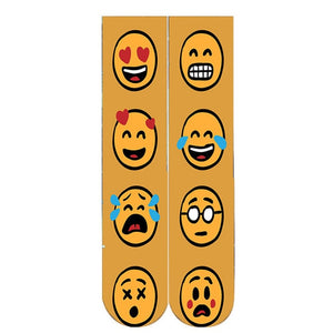 emoji mixed patterned socks