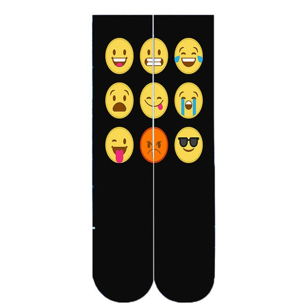 emoji mixed patterned socks