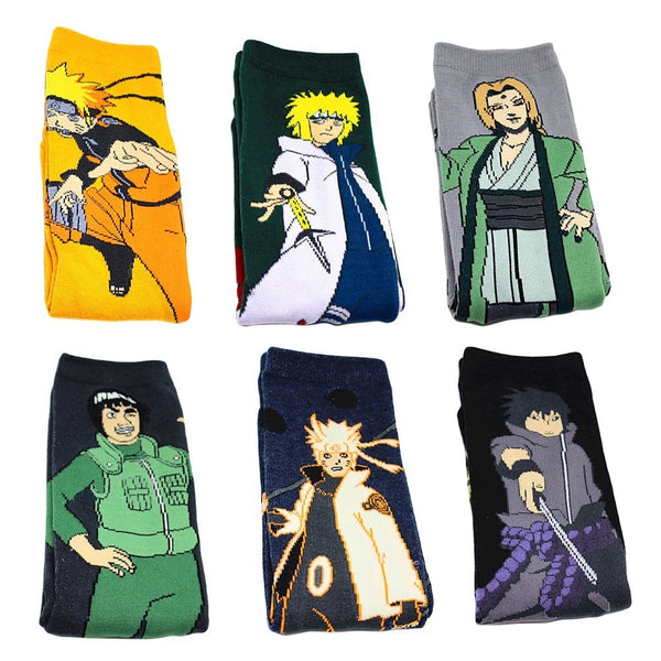 naruto patterned socks