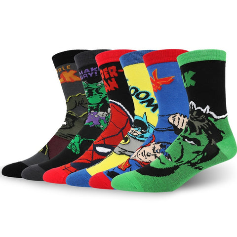 Marvel heros patterned socks