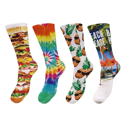 mixed patterned socks