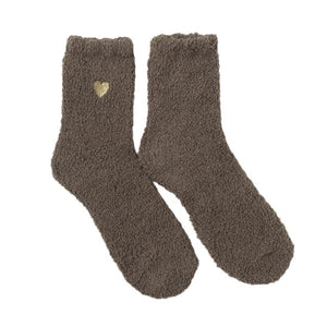 heart patterned simple socks