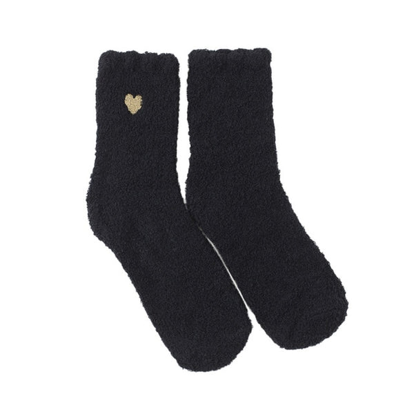 heart patterned simple socks