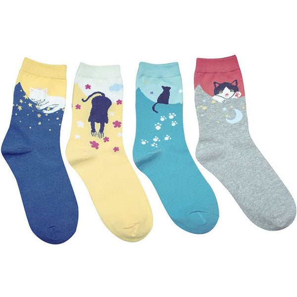 cat patterned socks