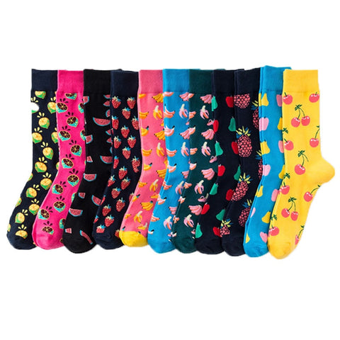 fruits mixed patterned socks