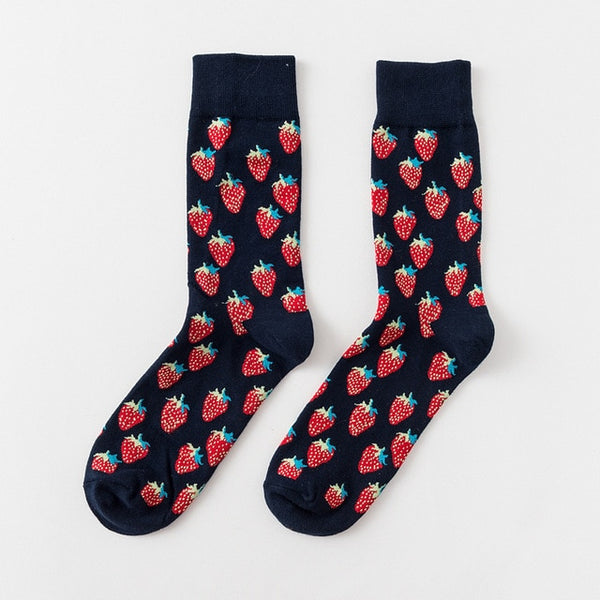 fruits mixed patterned socks