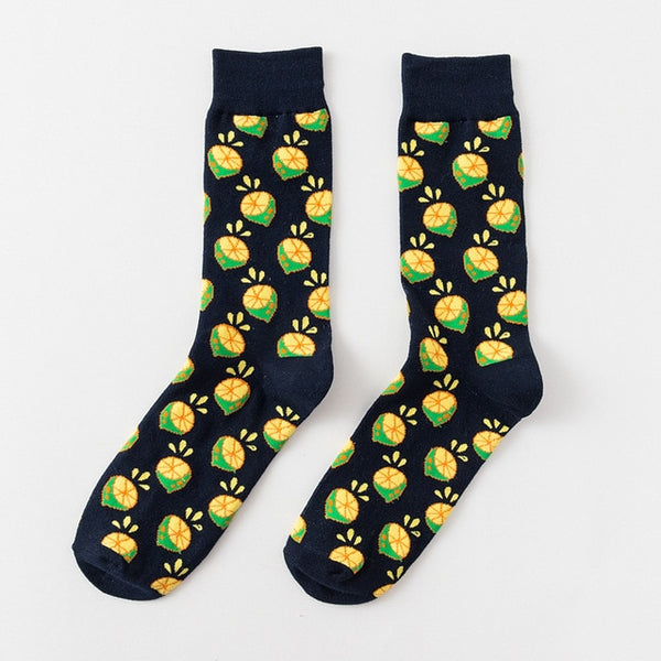 fruits mixed patterned socks