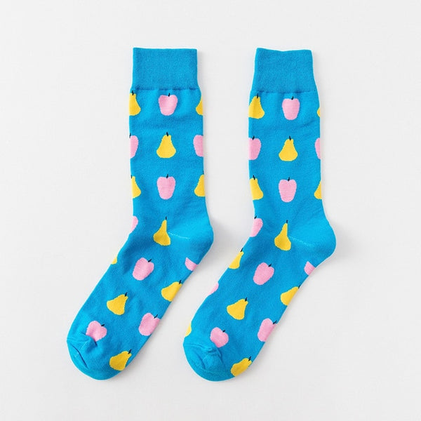 fruits mixed patterned socks